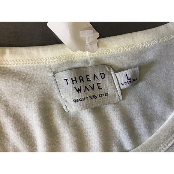 NWOT Thread Wave Cream and Green Shorts and Tee Pajama Set Large - Picture 4 of 12